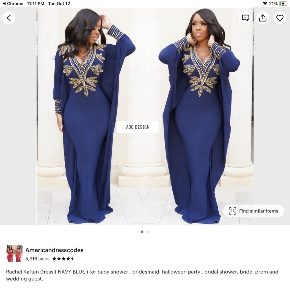 Body Conscience Blue Kaftan